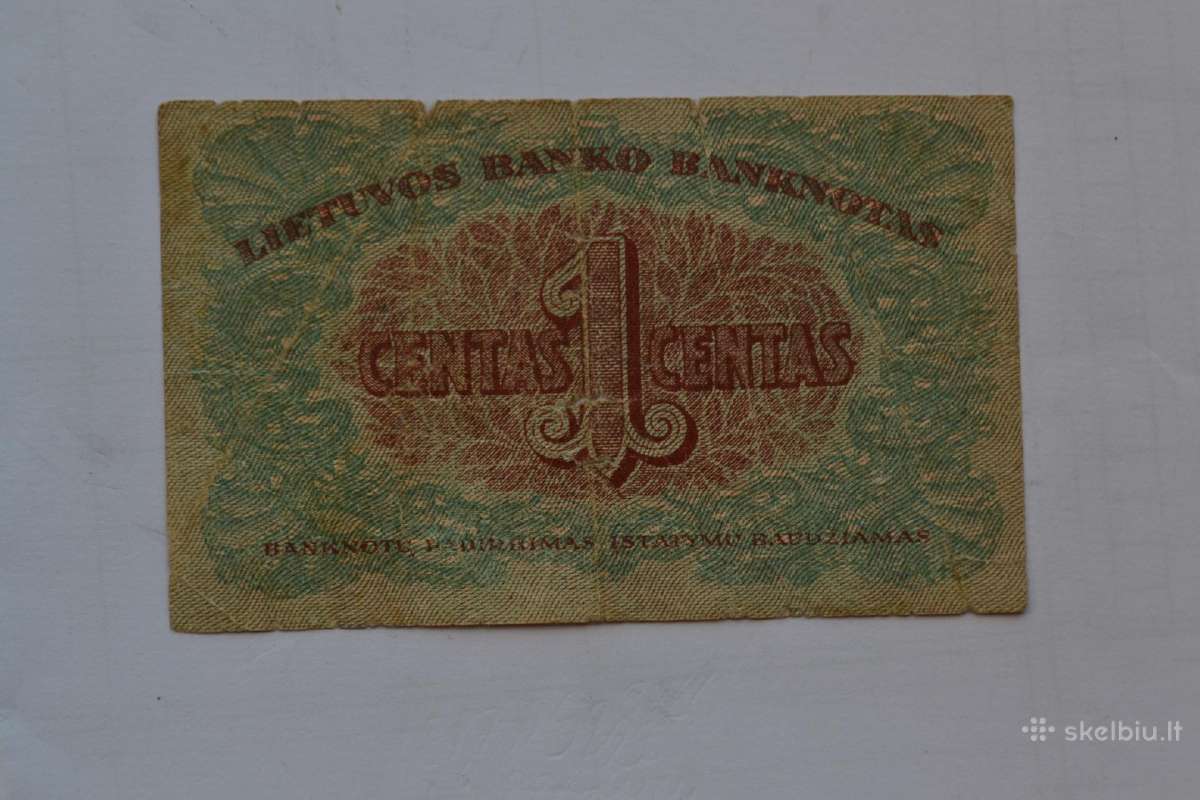 1 centas 1922 m. - nuotraukos Nr. 2