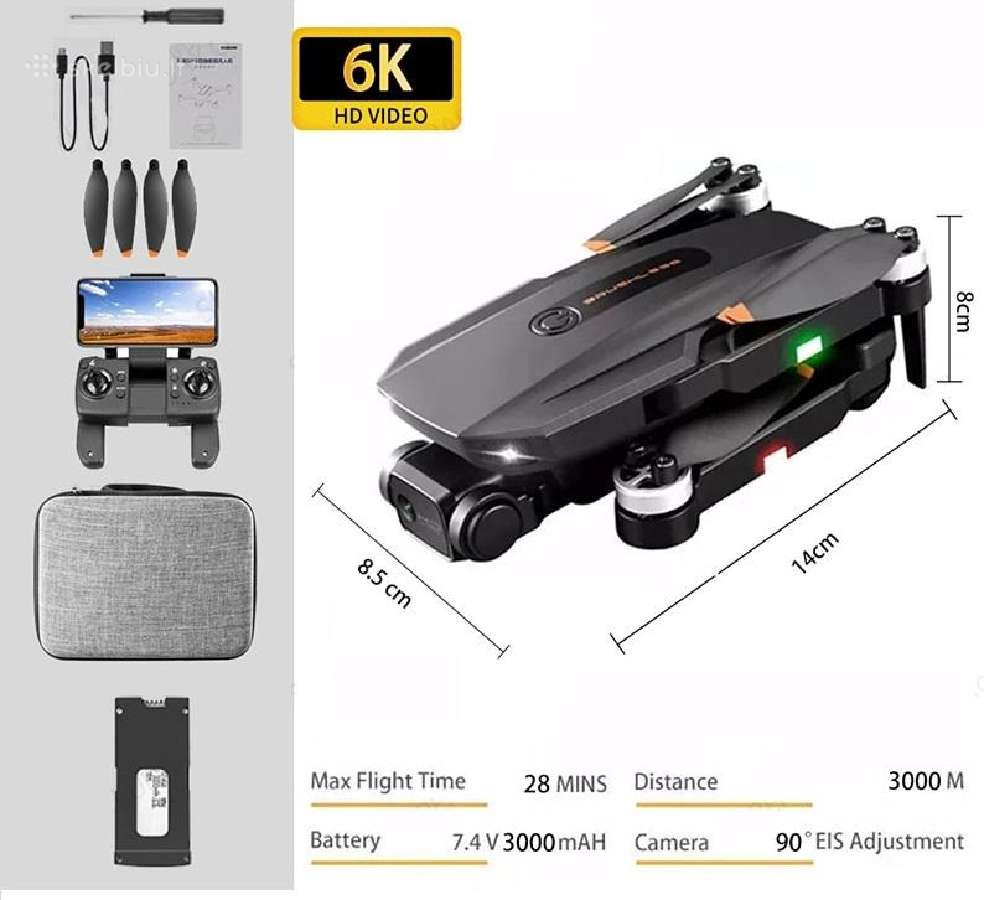Dronas R101 4k su GPS kamera 20min skrydžio - nuotraukos Nr. 2
