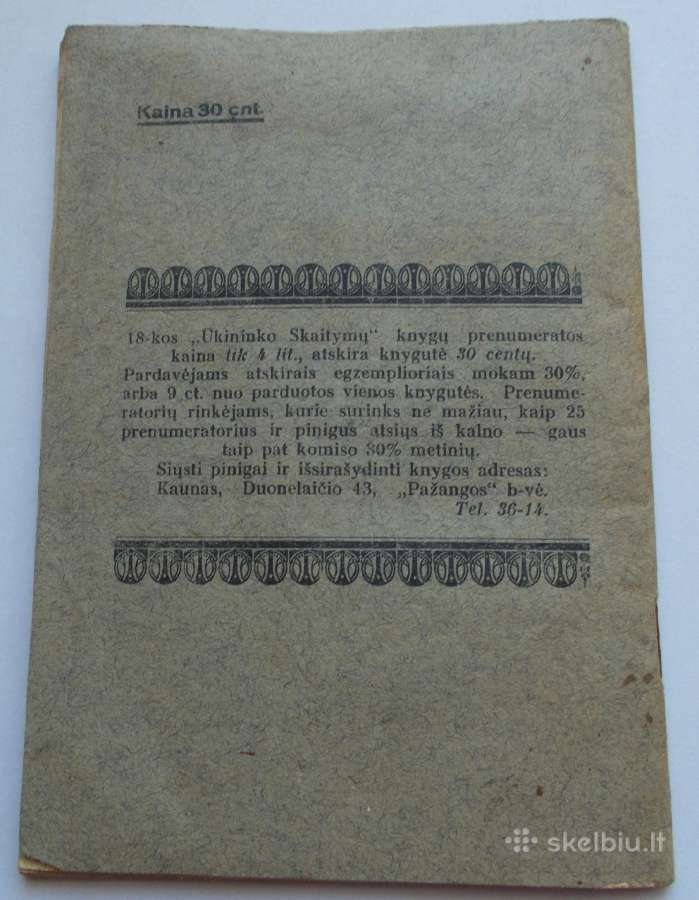 Parduodami 1931 metų Ūkininko skaitiniai - nuotraukos Nr. 3