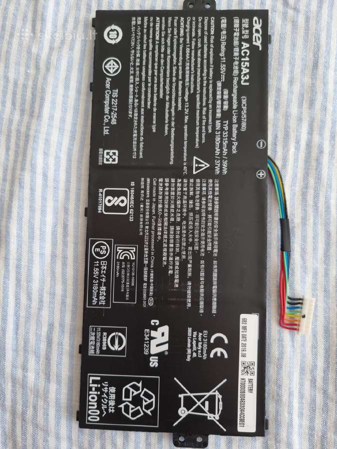 Acer Chromebook C738t Ac15a3j originali baterija - nuotraukos Nr. 2