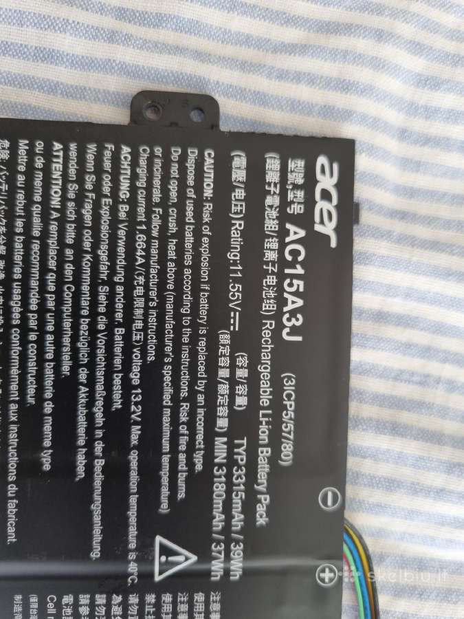 Acer Chromebook C738t Ac15a3j originali baterija - nuotraukos Nr. 4
