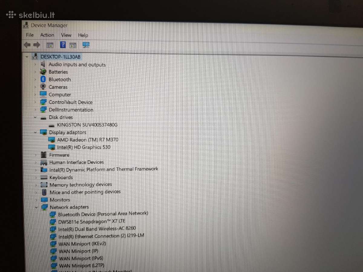 Dell Discrete Gpu i7 16gb 480gb 4G Lte 15.6" - nuotraukos Nr. 11
