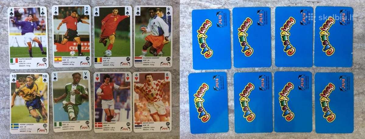Nupirkčiau futbolo korteles kortas kortos