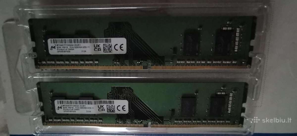 Ddr4 3200mhz. 8gb. 50 eurų vnt