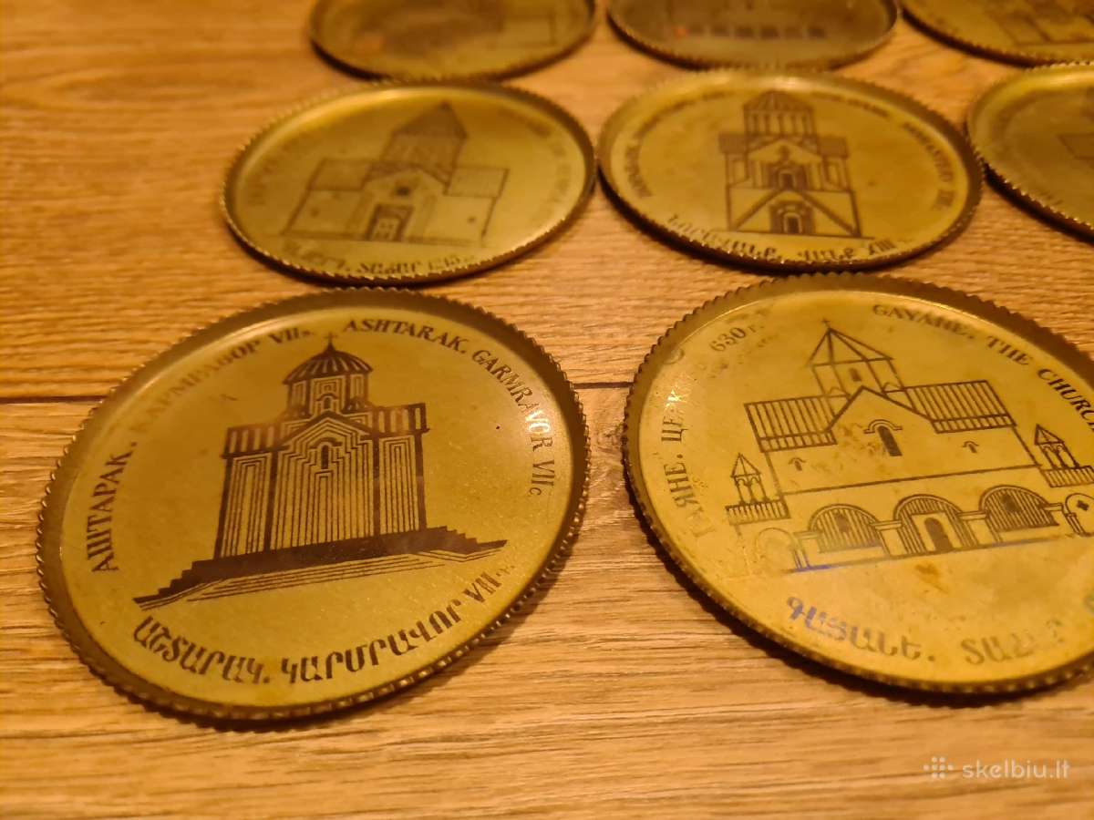 Vintažiniai žalvariniai Armėnijos padėkliukai - nuotraukos Nr. 5