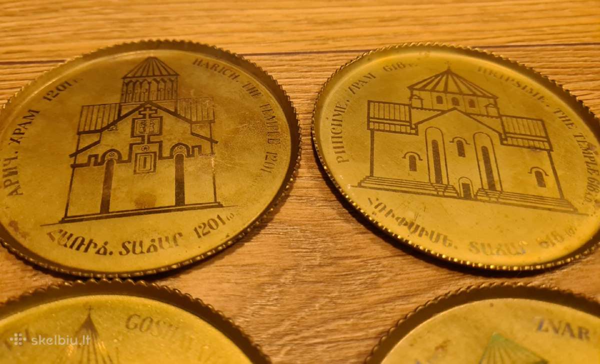 Vintažiniai žalvariniai Armėnijos padėkliukai - nuotraukos Nr. 8