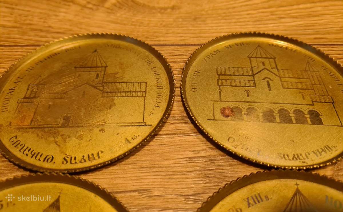 Vintažiniai žalvariniai Armėnijos padėkliukai - nuotraukos Nr. 9