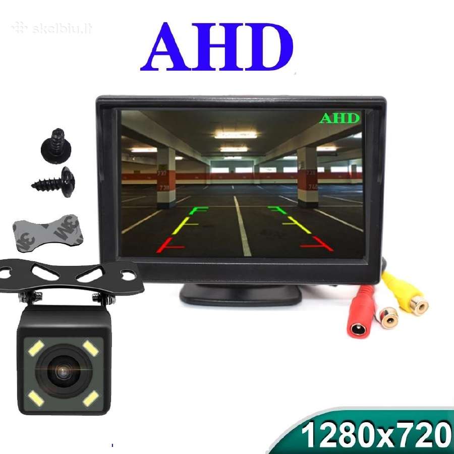 HD Galinio vaizdo parkavimosi kamera ir 5 monitor