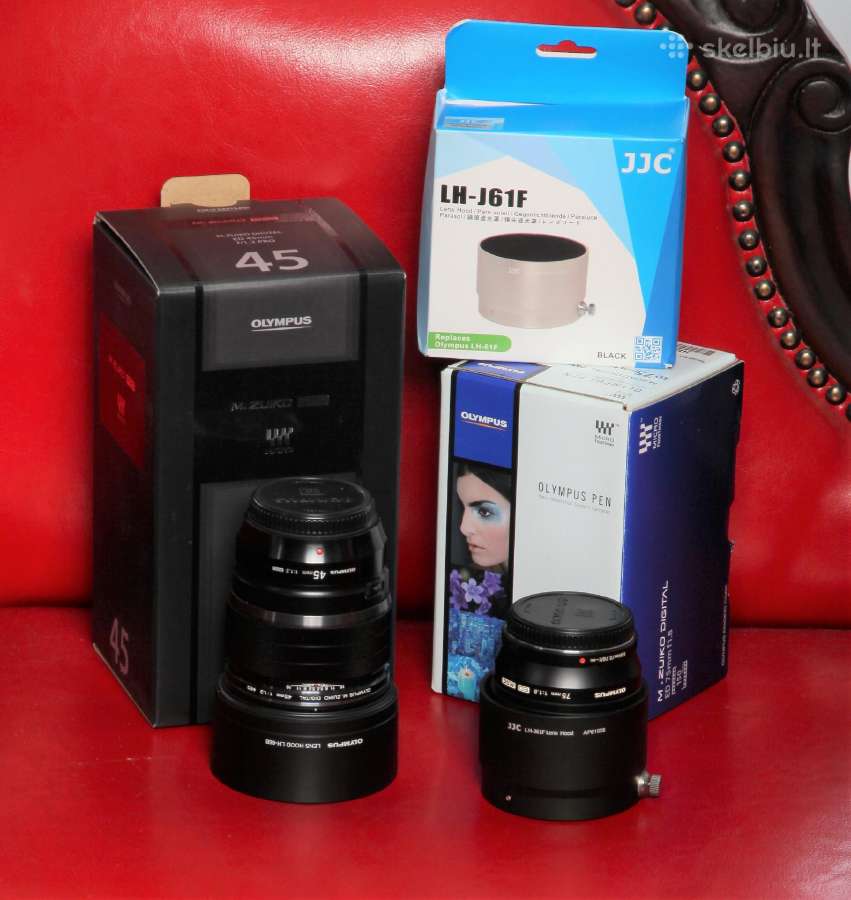 Olympus E Mark 2 silver objektyvai 45-1.2. 75-1.8 - nuotraukos Nr. 2