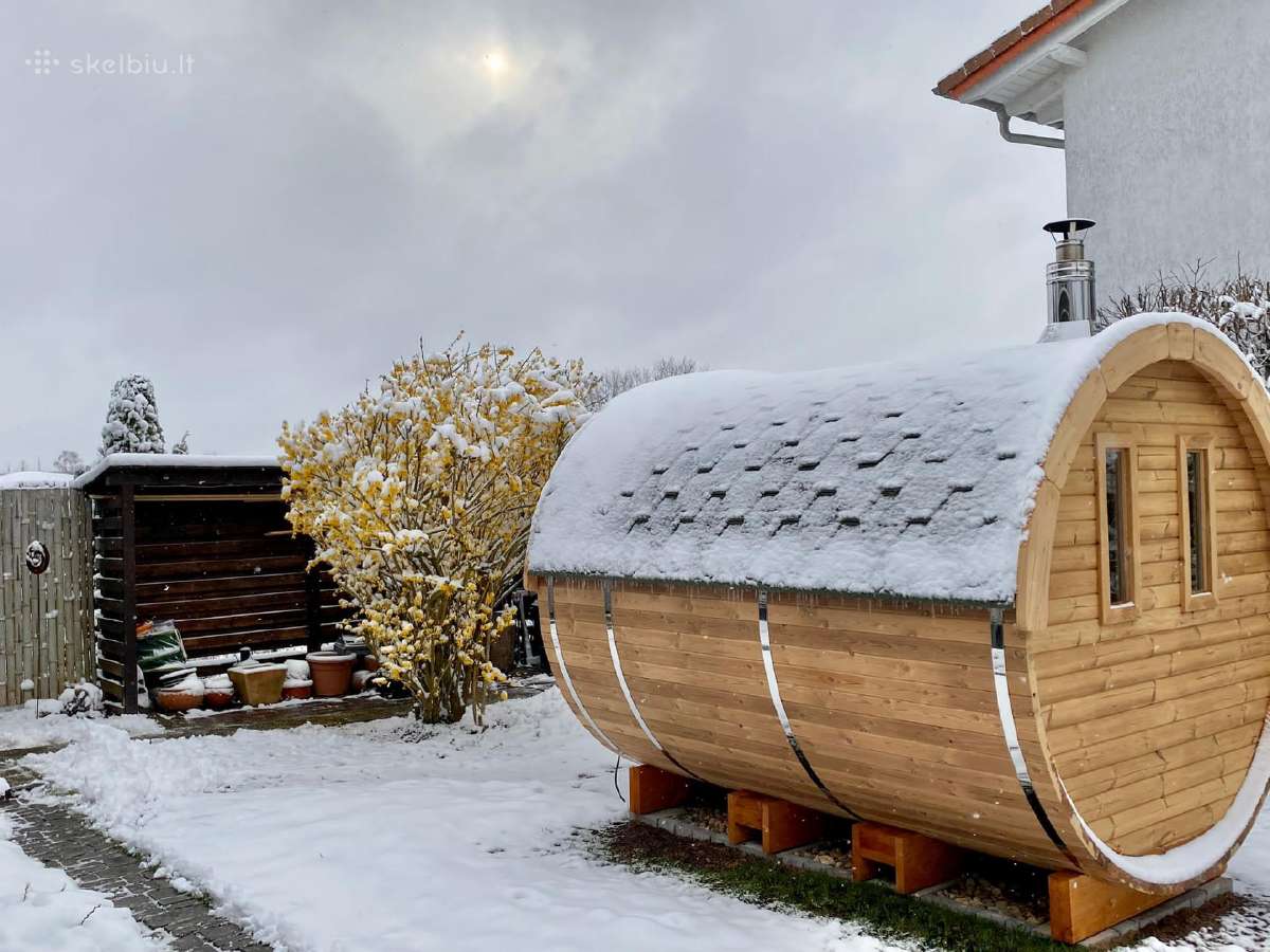 Apvali Lauko pirtis kubilas sauna bačka 2,4m ilgio - nuotraukos Nr. 5