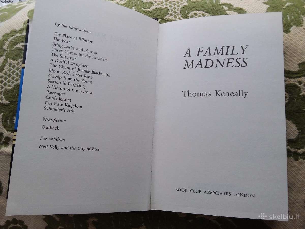 A Family Madness Thomas Keneally 1985 m. - nuotraukos Nr. 3