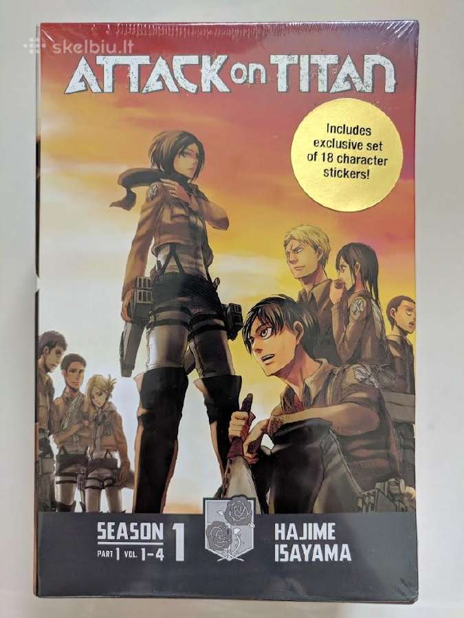 Attack On Titan Anime Manga Vol 1 4 Metal Box Set Skelbiu Lt