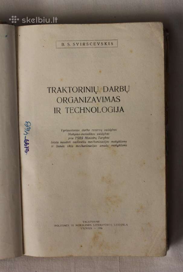 Traktorinių darbų organizavimas, technologija 1955 - nuotraukos Nr. 2