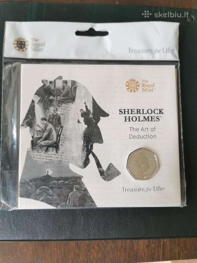 D.britanija 50 pence 2019m Sherlock Holmes Bu