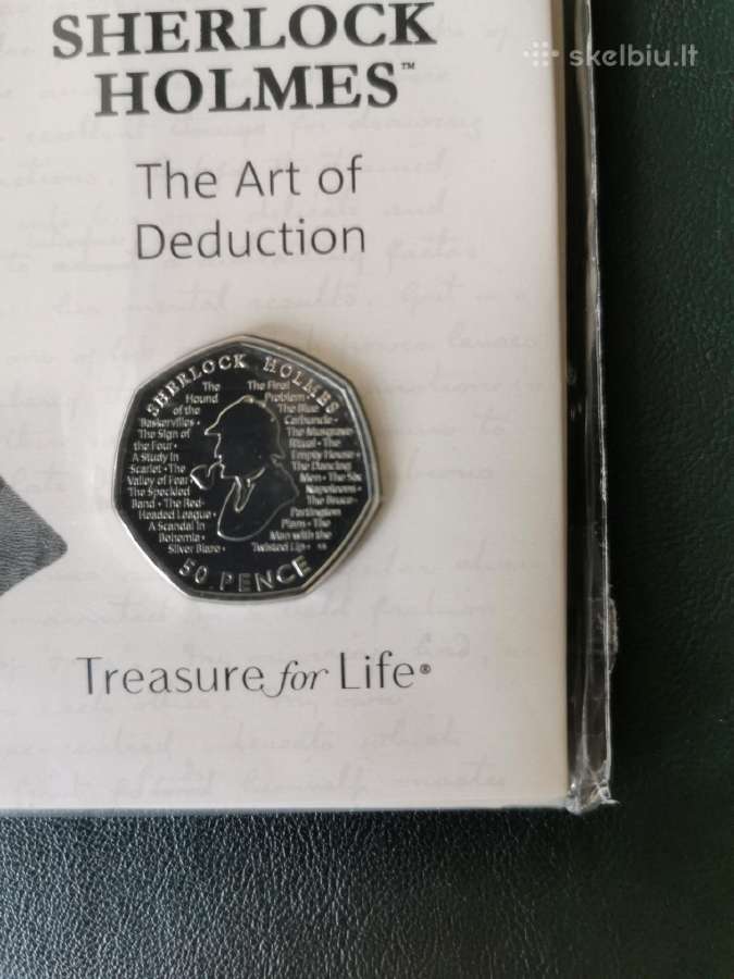 D.britanija 50 pence 2019m Sherlock Holmes Bu - nuotraukos Nr. 2