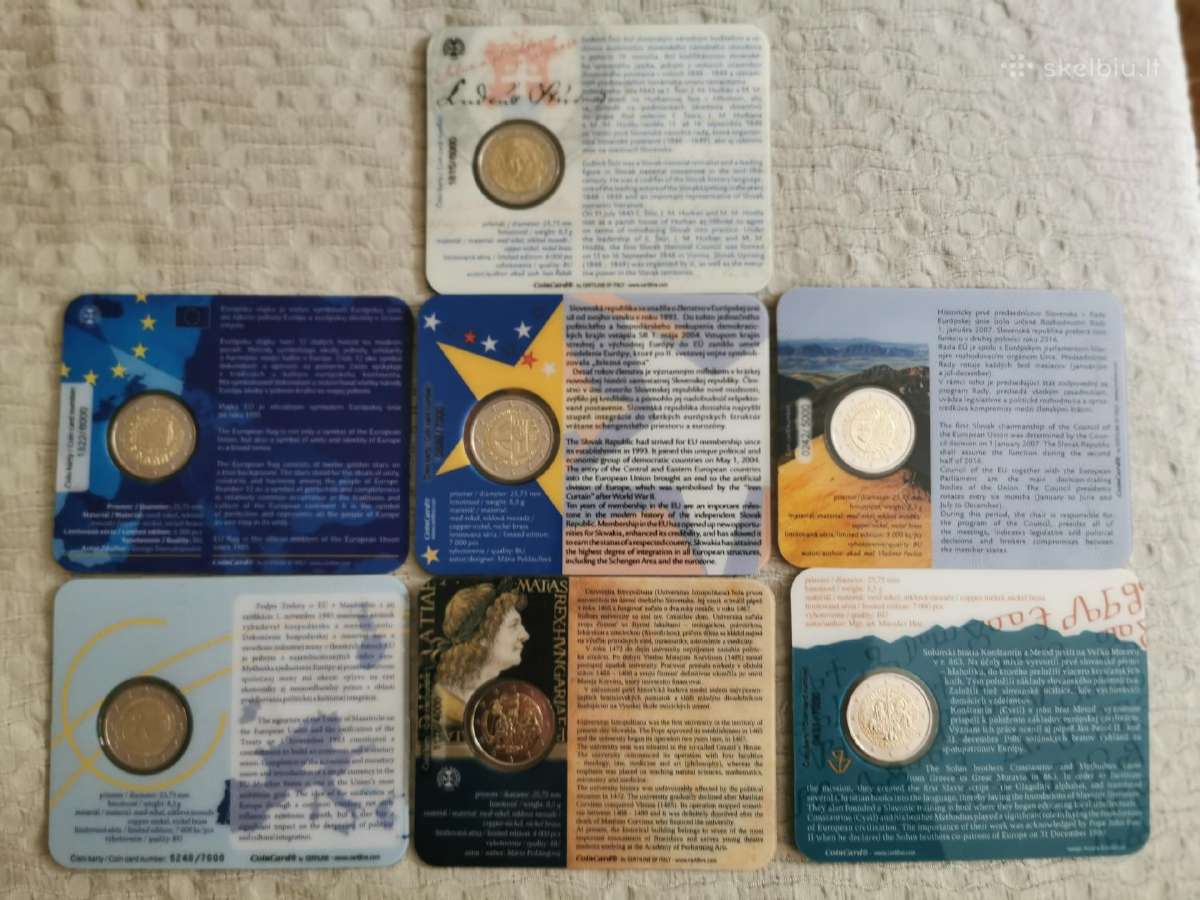 2 Euru progines monetos kortelese Bu - nuotraukos Nr. 2