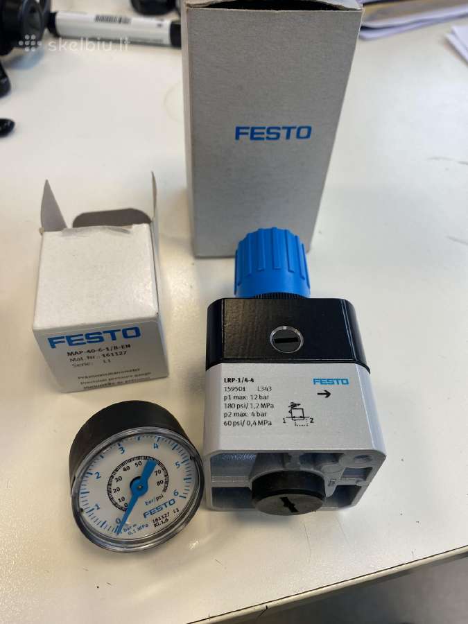 Slėgio reguliatorius Festo Lrp-1/4-4 +manometras