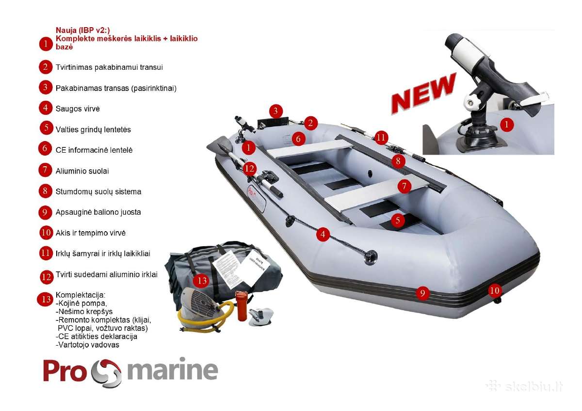 Pvc pripučiamos valtys - Pro Marine - nuotraukos Nr. 8