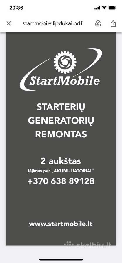 Starterių Generatorių Remontas Vilniuje - nuotraukos Nr. 2