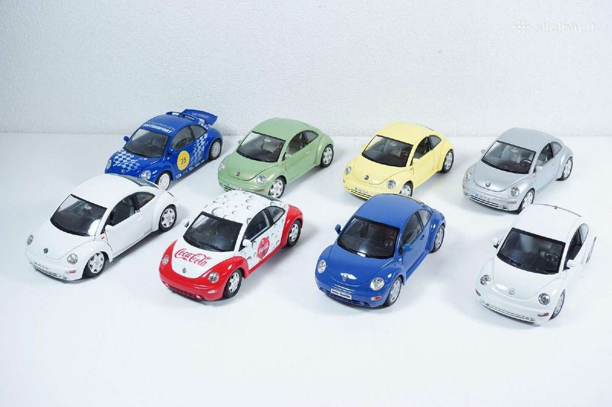 VW Beetle 1:18 modeliai kolekciniai dideli