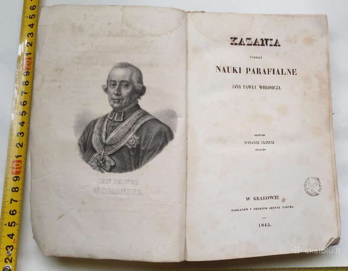 Nauki parafialne Jana Pawla Woronicza 1845 Krakow - nuotraukos Nr. 5