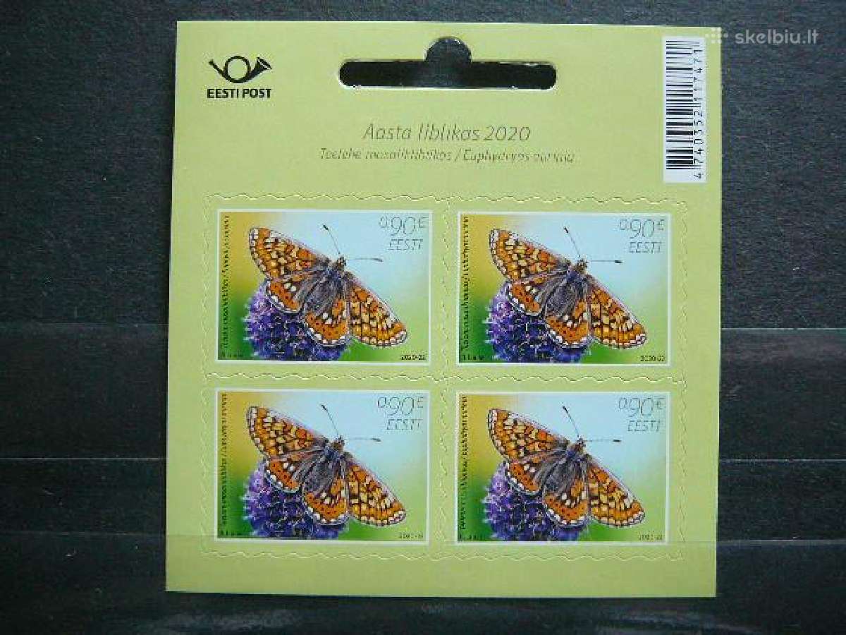 Drugeliai Estija 2020 Mnh es992sk