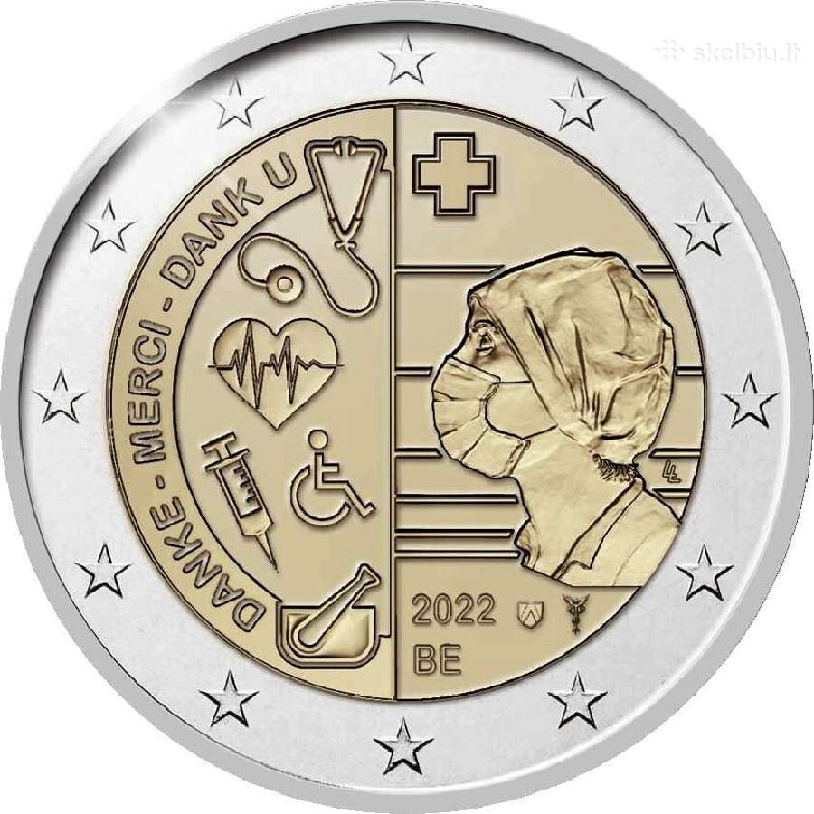 2 eurų Belgijos Unc proginės monetos - nuotraukos Nr. 11