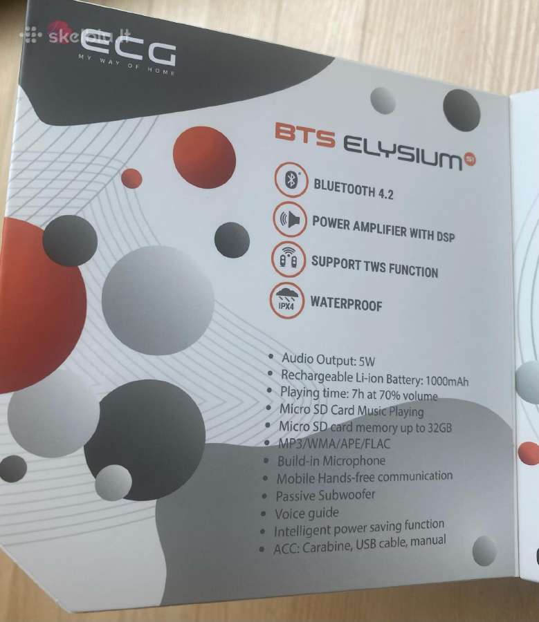 Ecg Bluetooth garsiakalbis atsparus vandeniui - nuotraukos Nr. 3