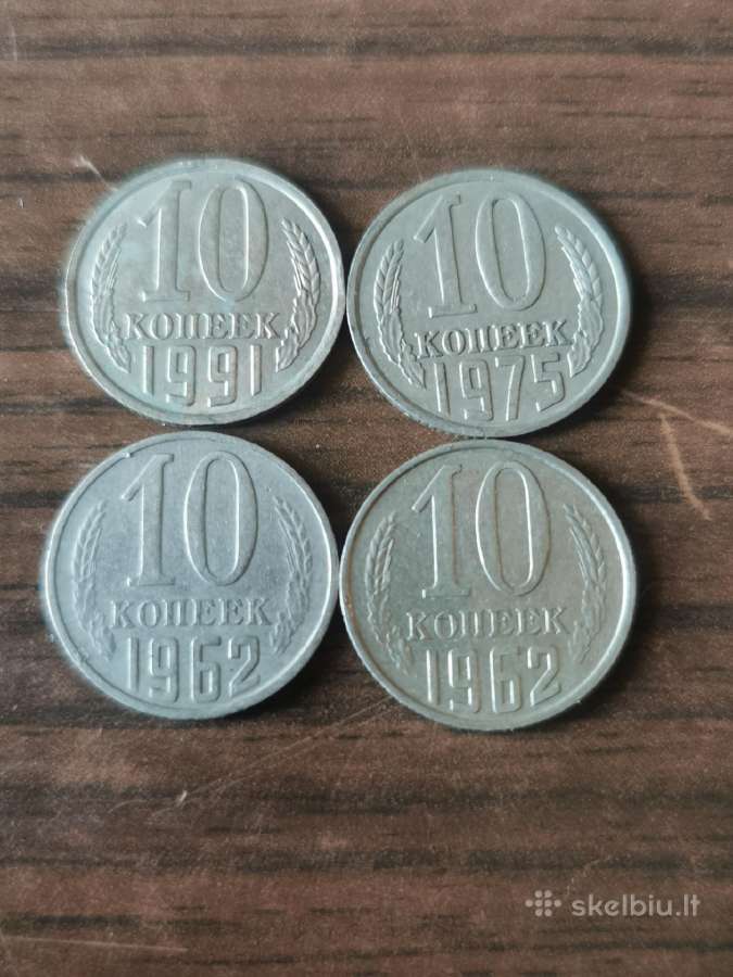 10 kapeikų, 4vnt.