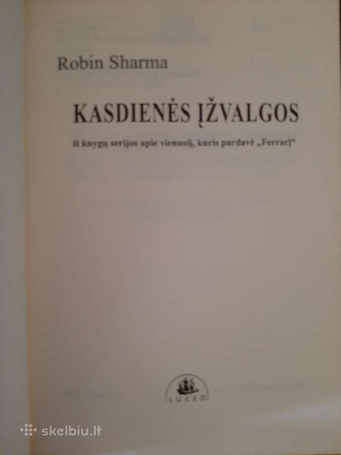 Knyga Robin Sharma "Kasdienės įžvalgos" - nuotraukos Nr. 5