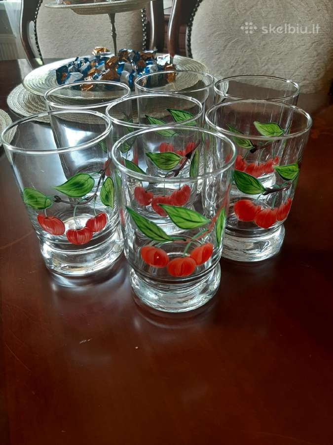 Vintažinės stiklinės - nuotraukos Nr. 3