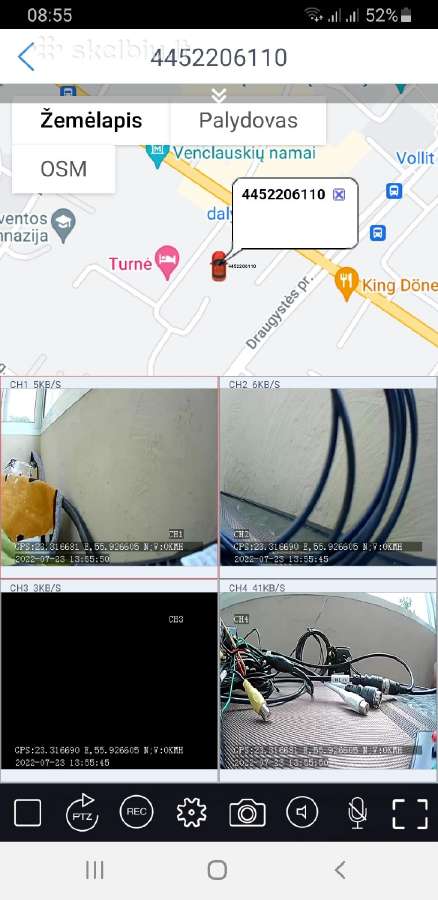 LCD monitorius 10 su 4G įrašytuvu ir 3 kameros - nuotraukos Nr. 15