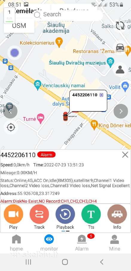 LCD monitorius 10 su 4G įrašytuvu ir 3 kameros - nuotraukos Nr. 19
