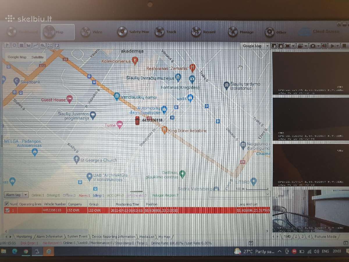 LCD monitorius 10 su 4G įrašytuvu ir 3 kameros - nuotraukos Nr. 21