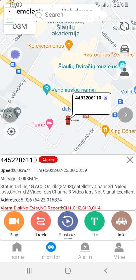 LCD monitorius 10 su 4G įrašytuvu ir 3 kameros - nuotraukos Nr. 23