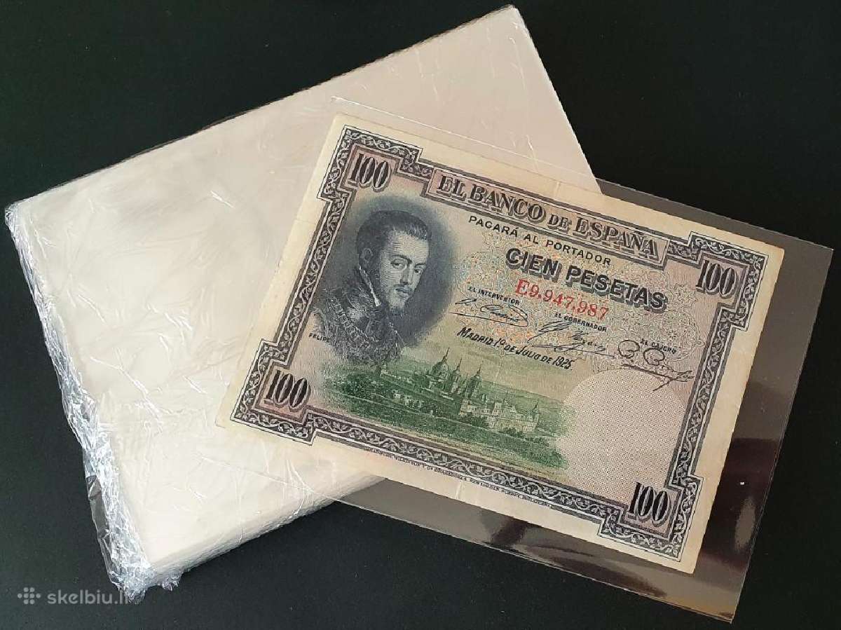 Įmautės (Vokelis) Banknotui 113x157 Mm - 100 Vnt.