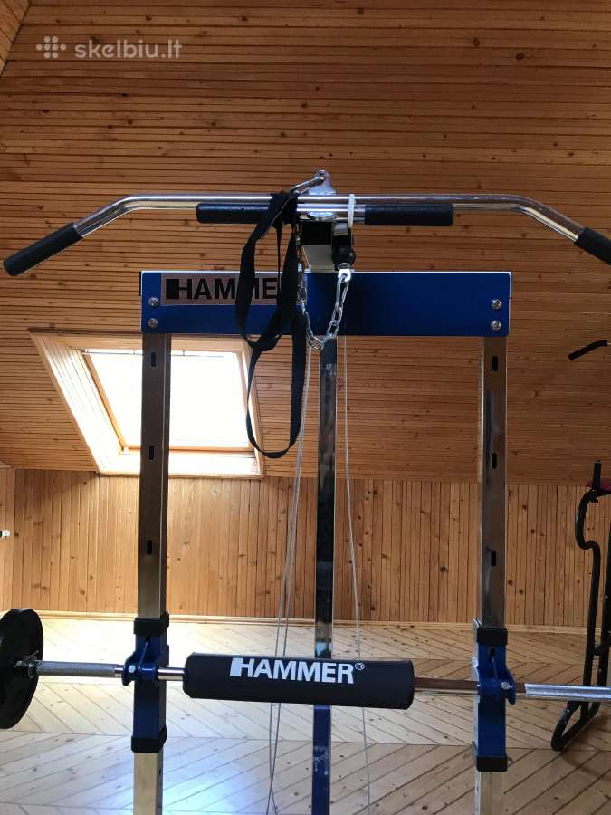 Jėgos suolelis - staklės Hammer pilnas komplektas