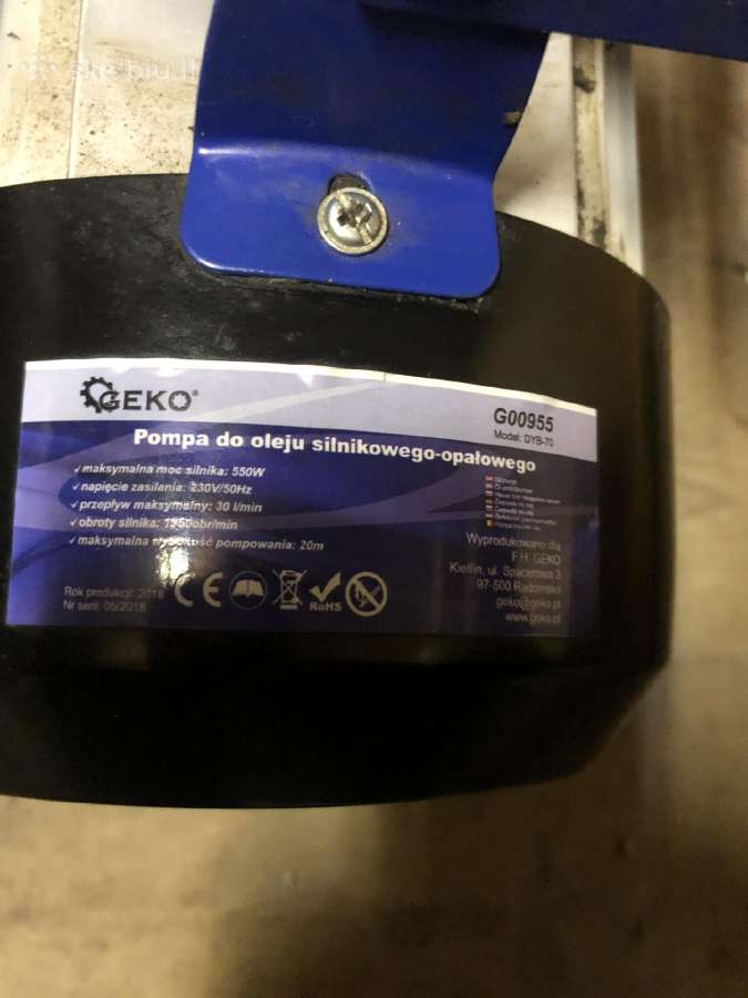 Siurb. kuram/ tepalam Geko 30l/min - nuotraukos Nr. 2