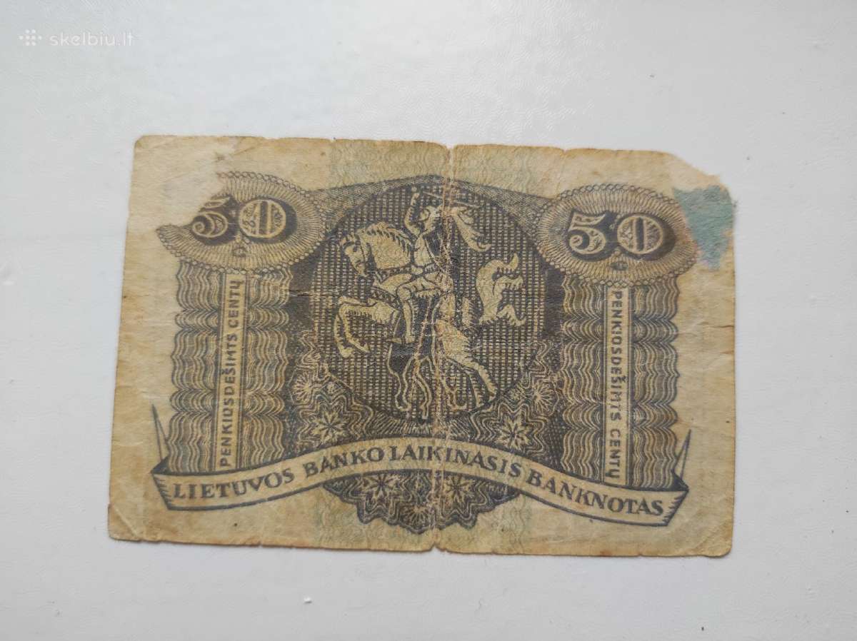 50 laikinujų centų tarpukario (retas) - nuotraukos Nr. 2