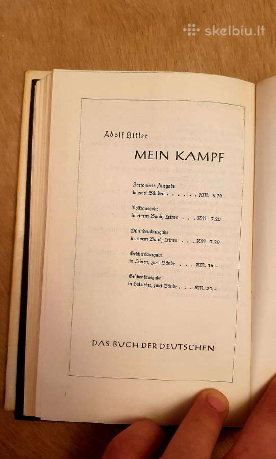 Knyga Adolfo Hitlerio kalbos 1940 - nuotraukos Nr. 6