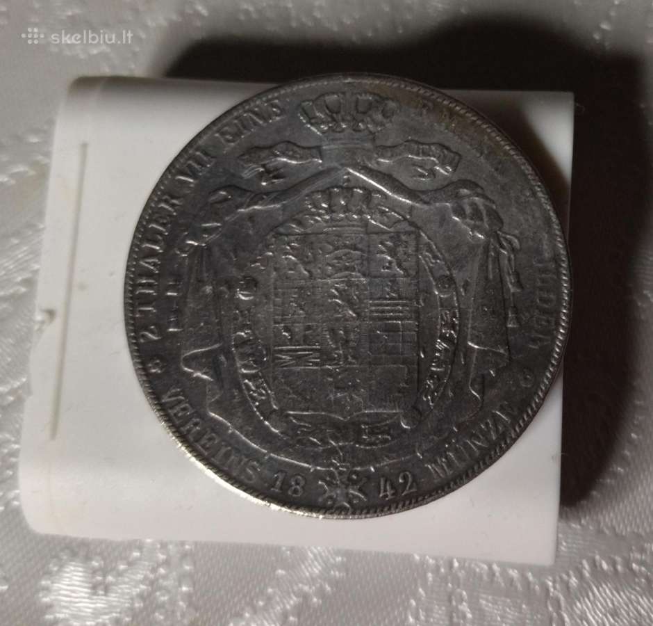 2 Thaler 1842 Prusija sidabrinės monetos kopija! - nuotraukos Nr. 2