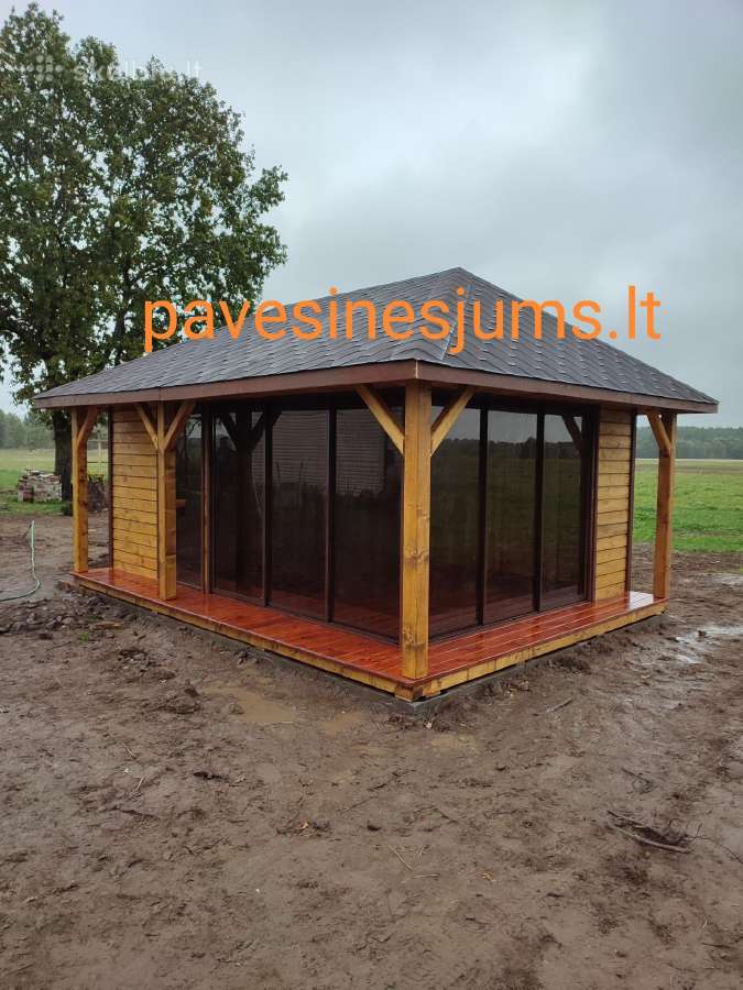 Pavėsinės su stumdomomis langų sistemomis - nuotraukos Nr. 4