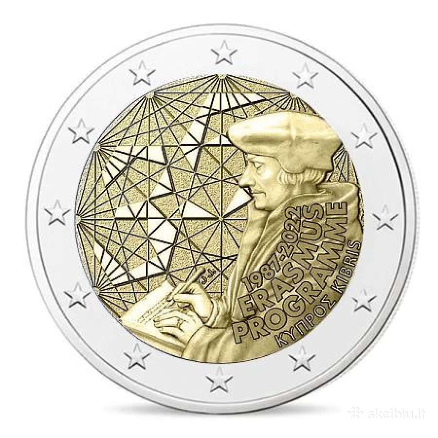 Kipras 2022 Erasmus serija unc bu arba proof - nuotraukos Nr. 3