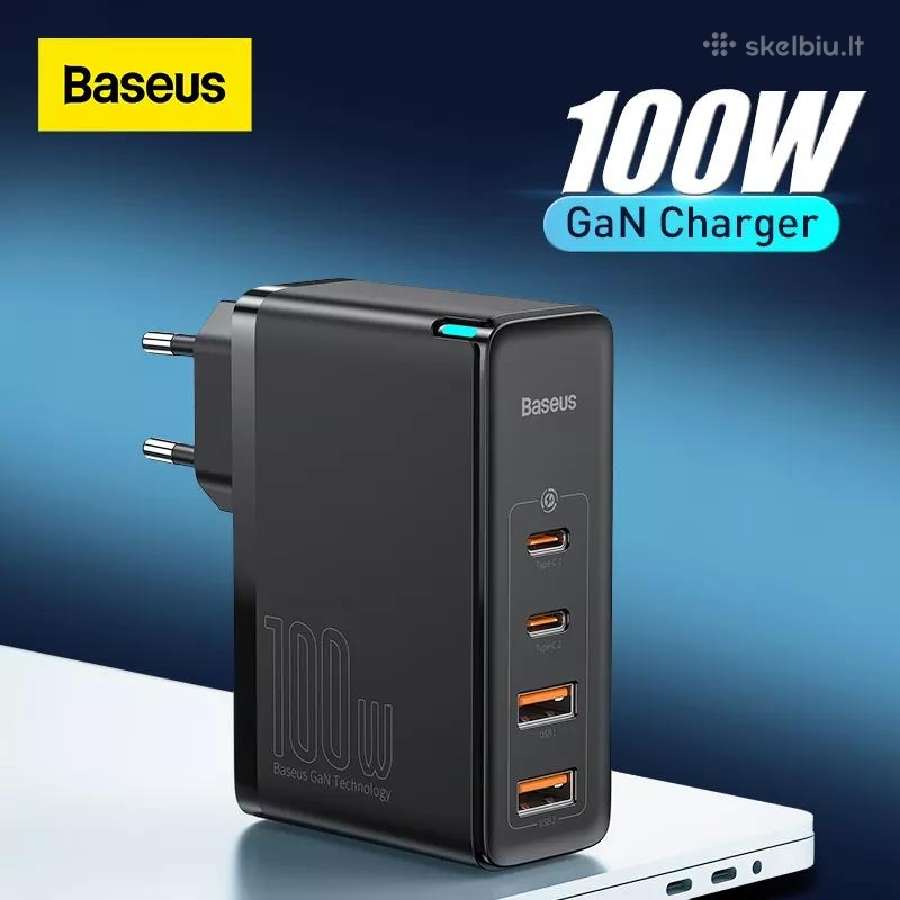 Baseus 100 W Gan 2 pro pakrovejas - Skelbiu.lt