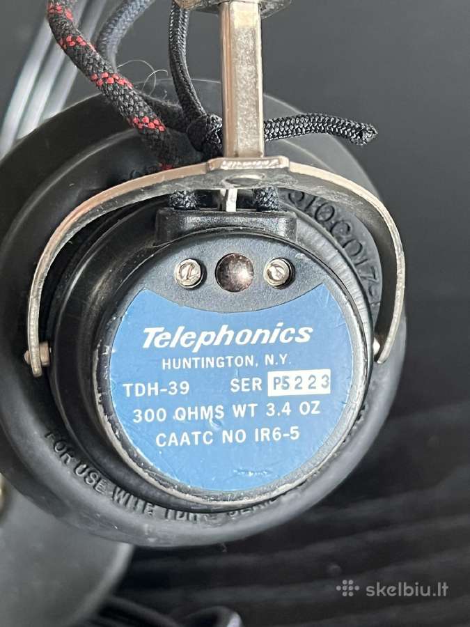 Telemetrinės ausinės Telephonics Tdh -39, Usa - nuotraukos Nr. 2