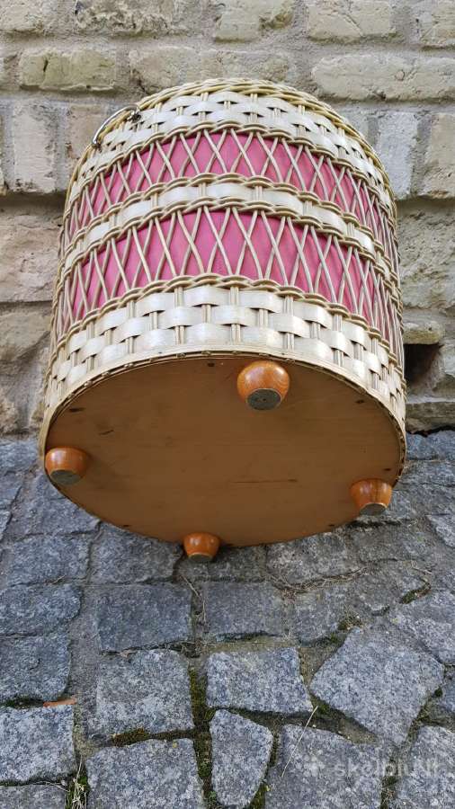 Vintažinis mid century pintas pufas-daiktadėžė - nuotraukos Nr. 2