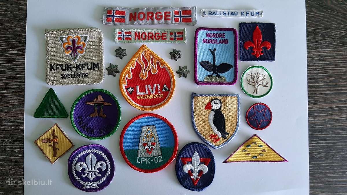 Norvegijos skautų antsiuvai - nuotraukos Nr. 2