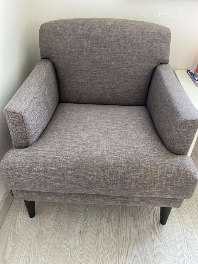 Triviete sofa su foteliu ir pufu - nuotraukos Nr. 2