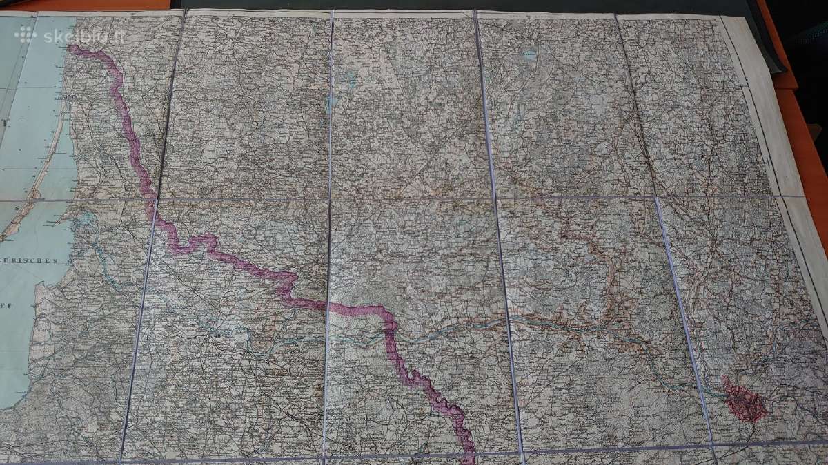 1899 m. žemėlapis Tilsit, Memel, Šiauliai, Kaunas - nuotraukos Nr. 4
