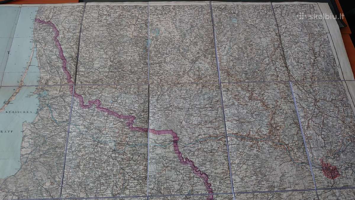 1899 m. žemėlapis Tilsit, Memel, Šiauliai, Kaunas - nuotraukos Nr. 5